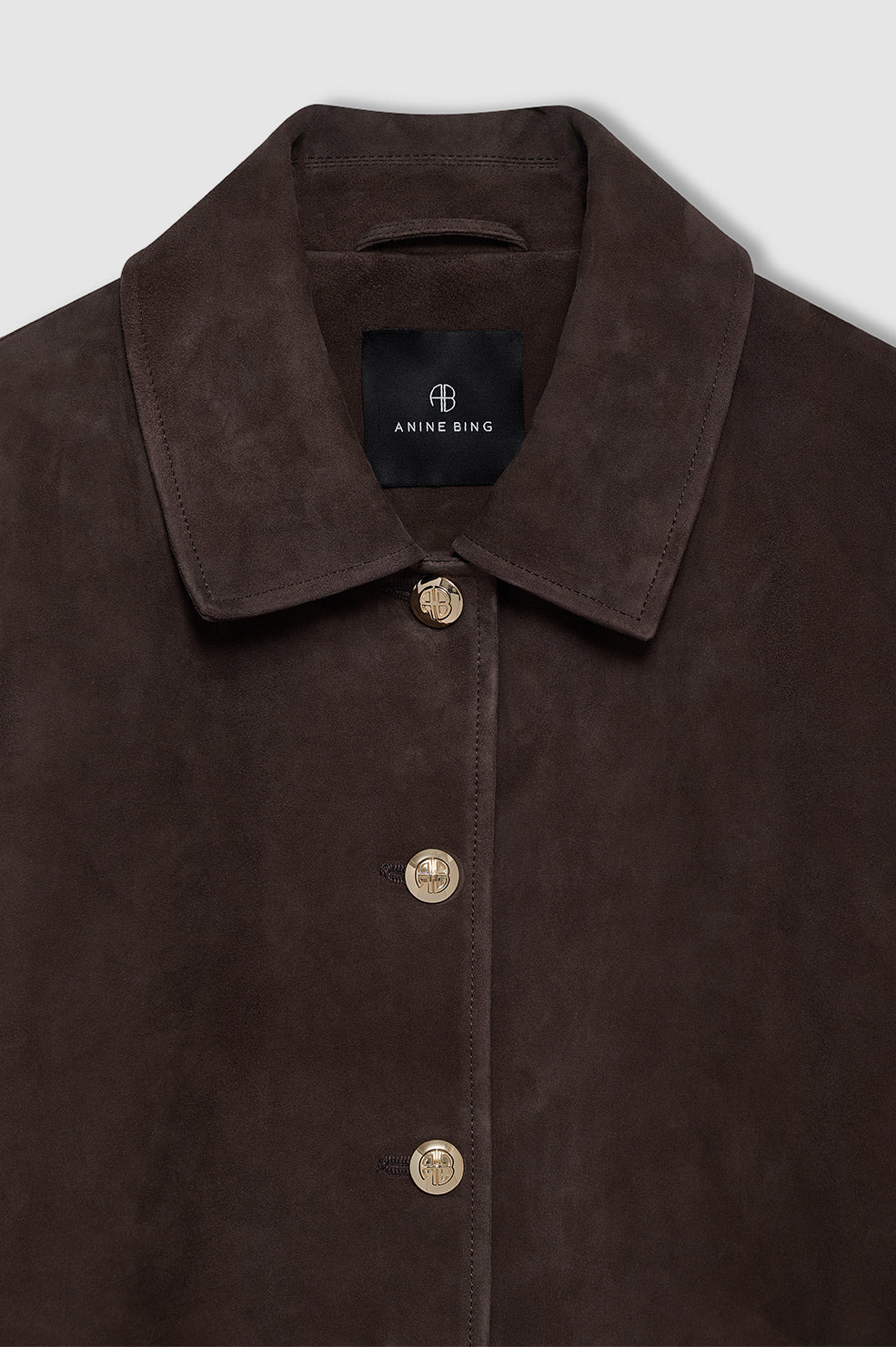 Luca Suede Jacket - Deep Brown - 4