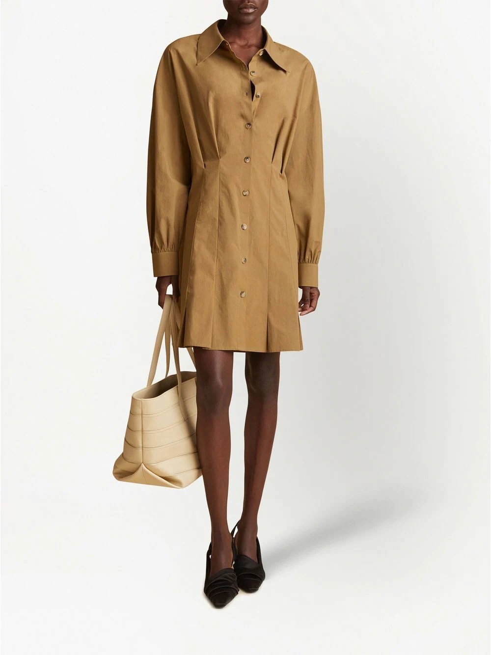 Winnie long-sleeve cotton shirt dress - 2