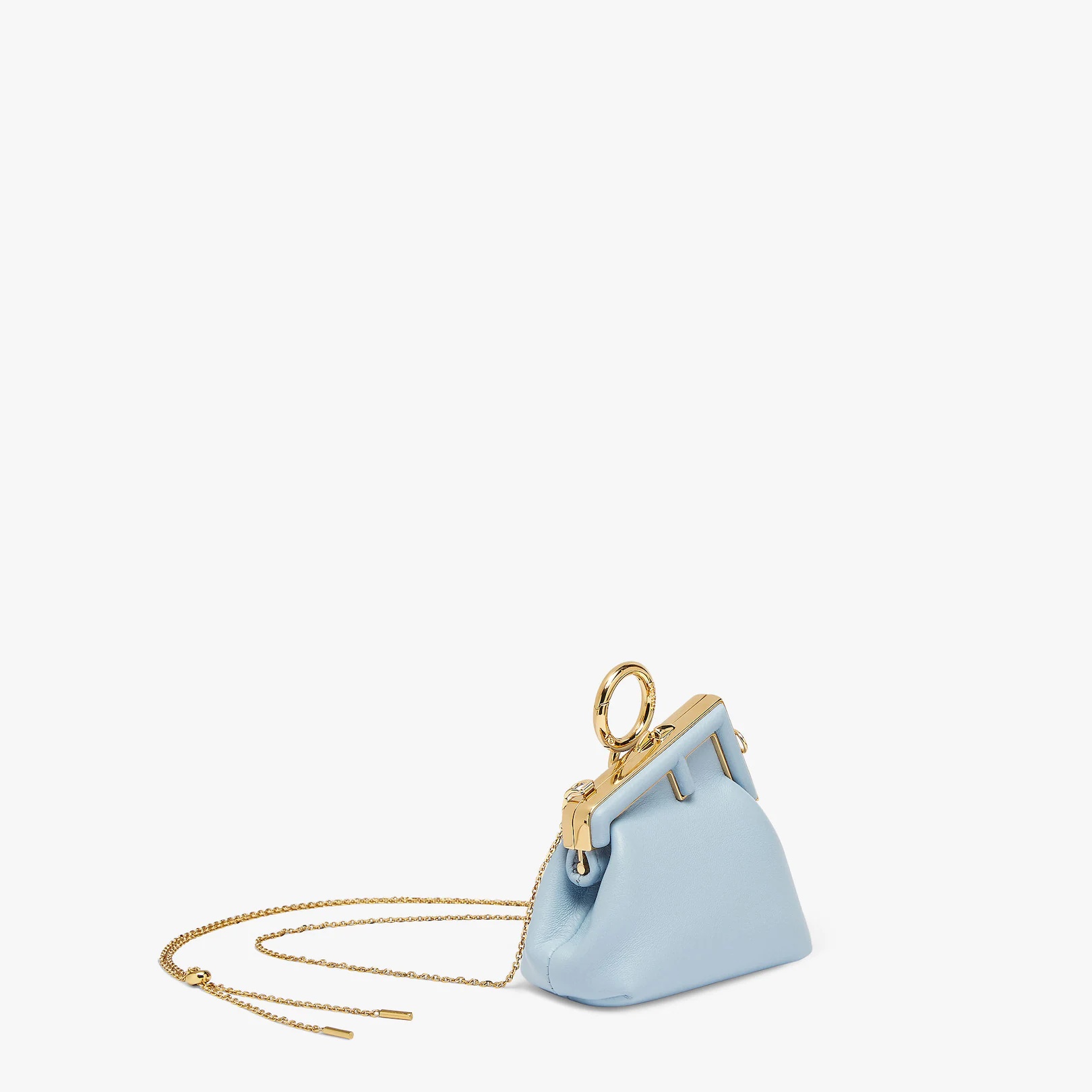 Light blue nappa leather charm - 2