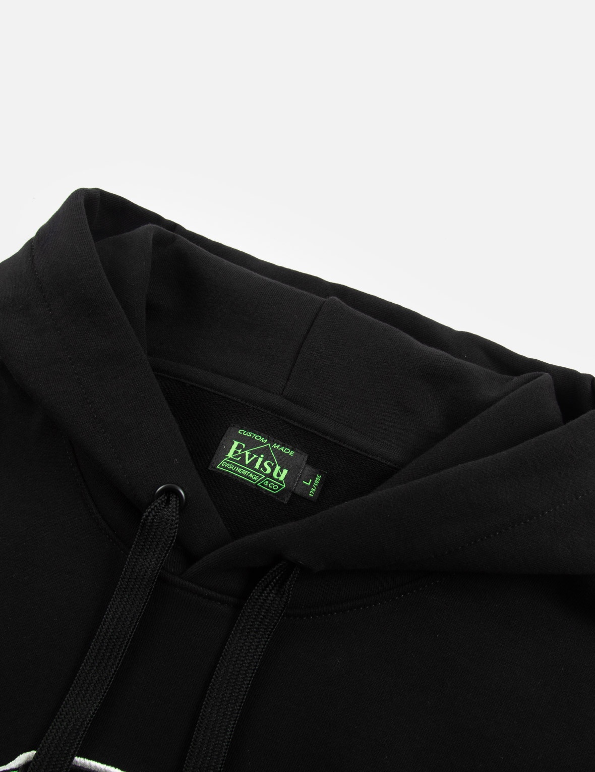 RAZER X EVISU GODHEAD AND SLOGAN EMBROIDERY HOODIE - 10