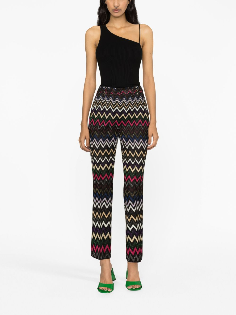 zigzag knitted trousers - 3