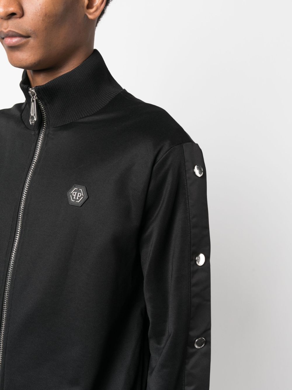 appliqué-detail bomber jacket - 5