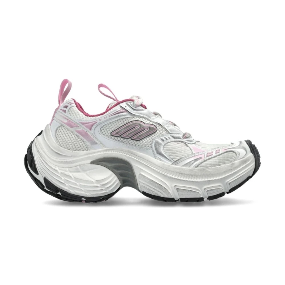 BALENCIAGA WHITE SNEAKERS WORN EFFECT MESH RUBBER | miinto