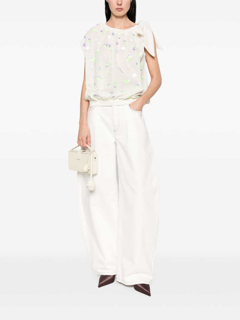 ESSENTIEL ANTWERP Jomme floral-embroidered top outlook