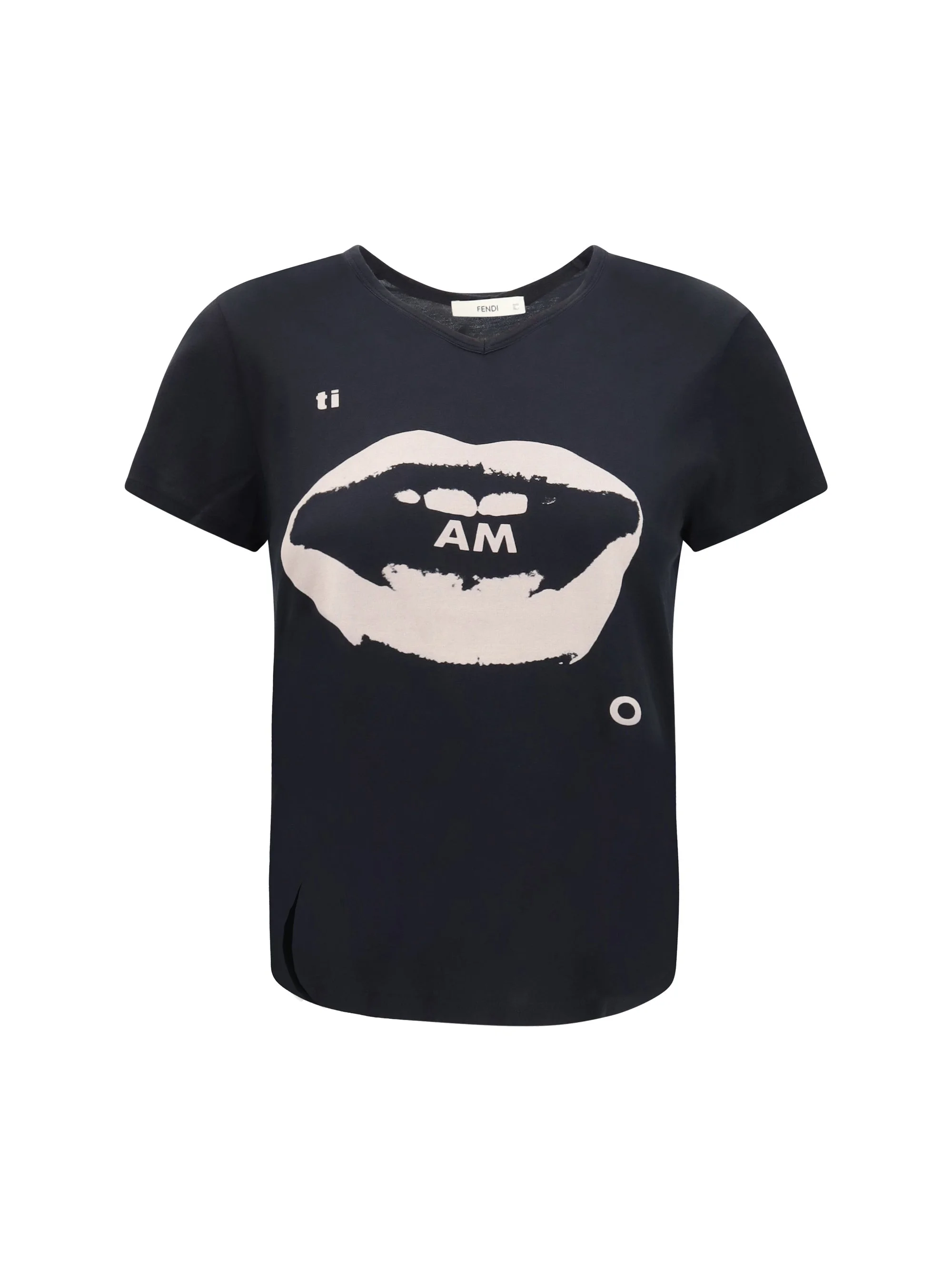 Fendi Ti Amo Graphic Print Jersey T-shirt Black - 1