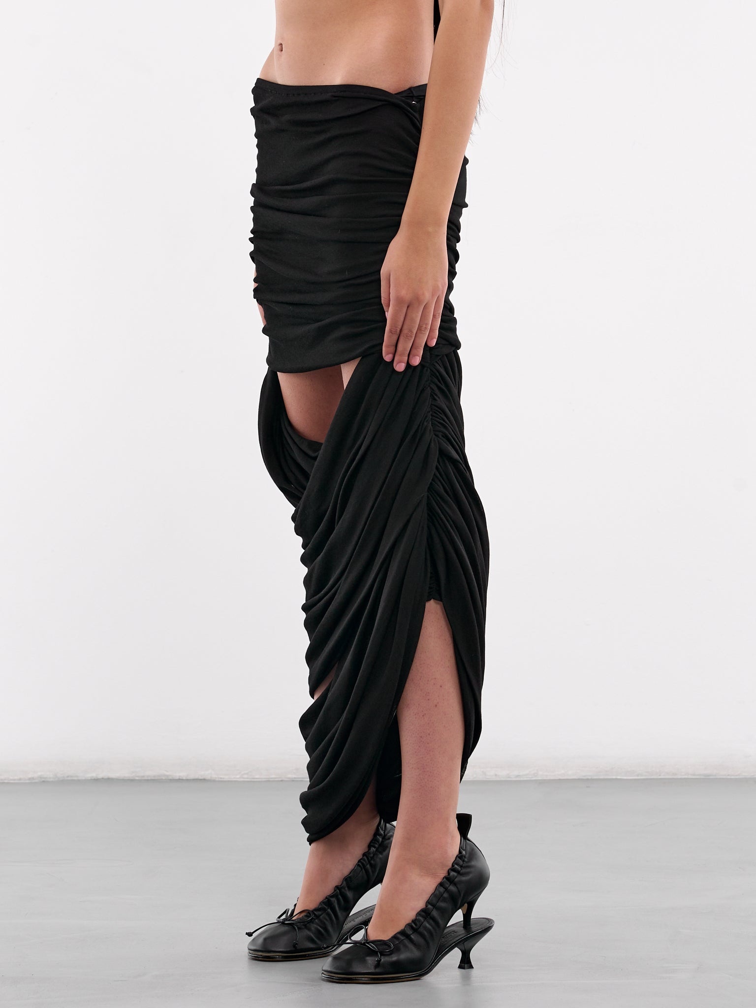 Draped Cut-Out Skirt - 2