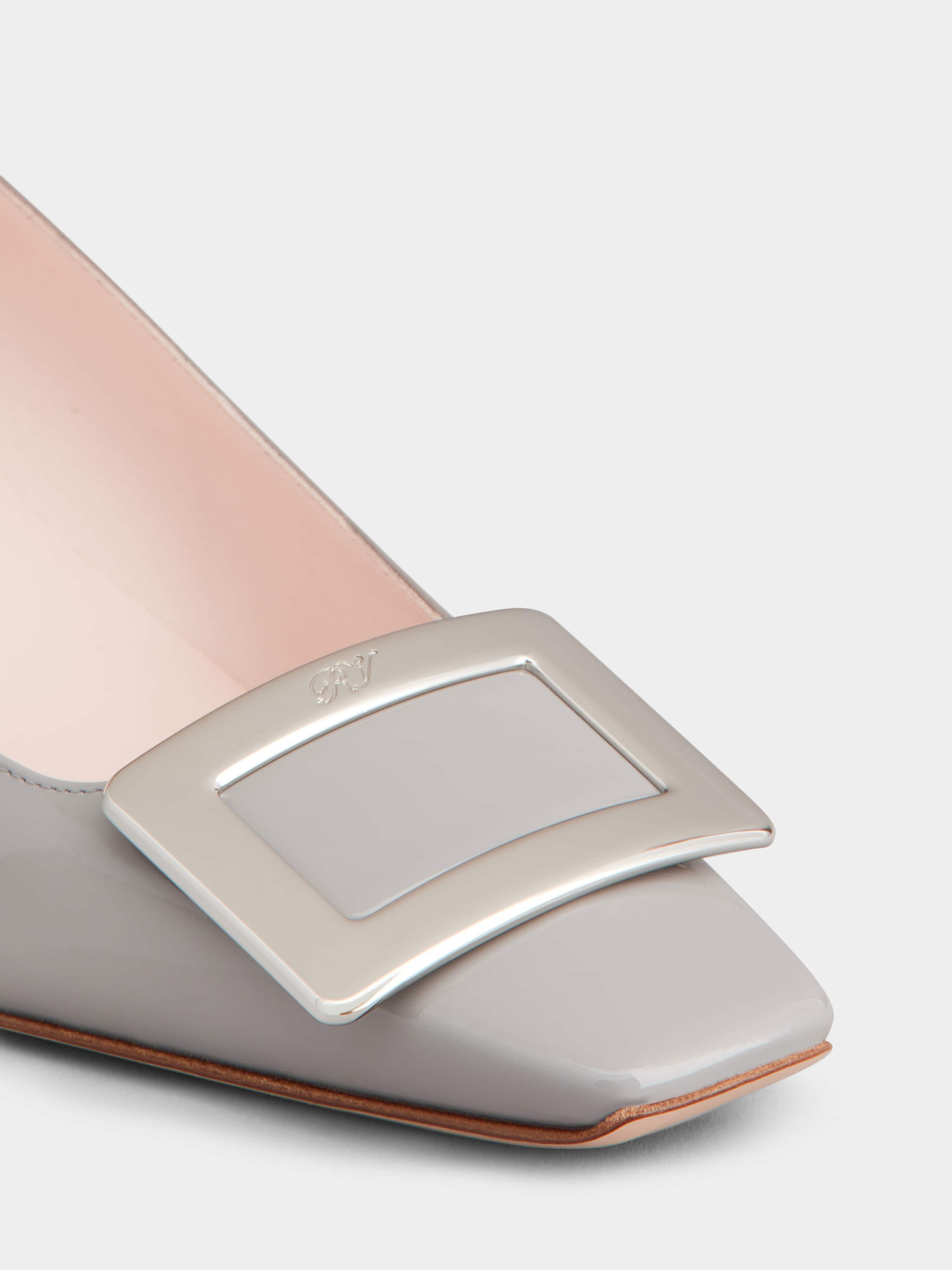 Belle Vivier Metal Buckle Pumps in Patent Leather - 3