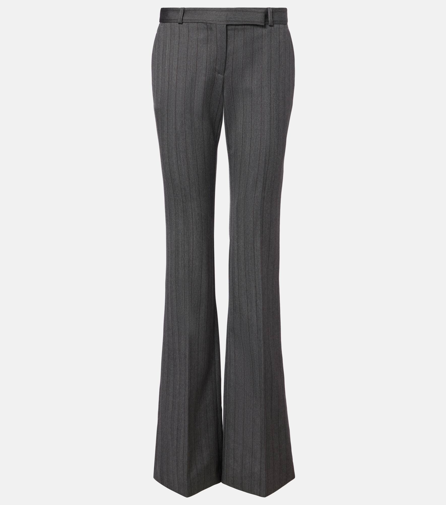 Striped wool flared pants - 1