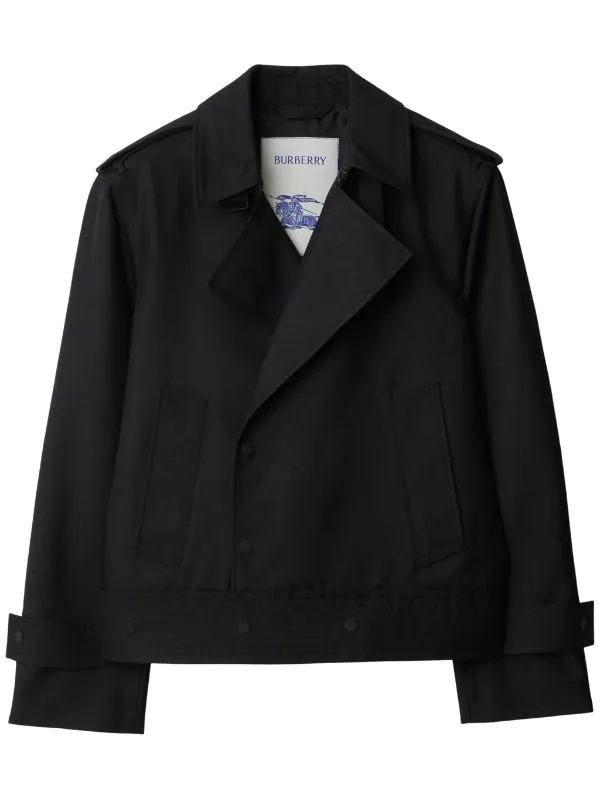 BURBERRY Men Silk Blend Trench Jacket - 5