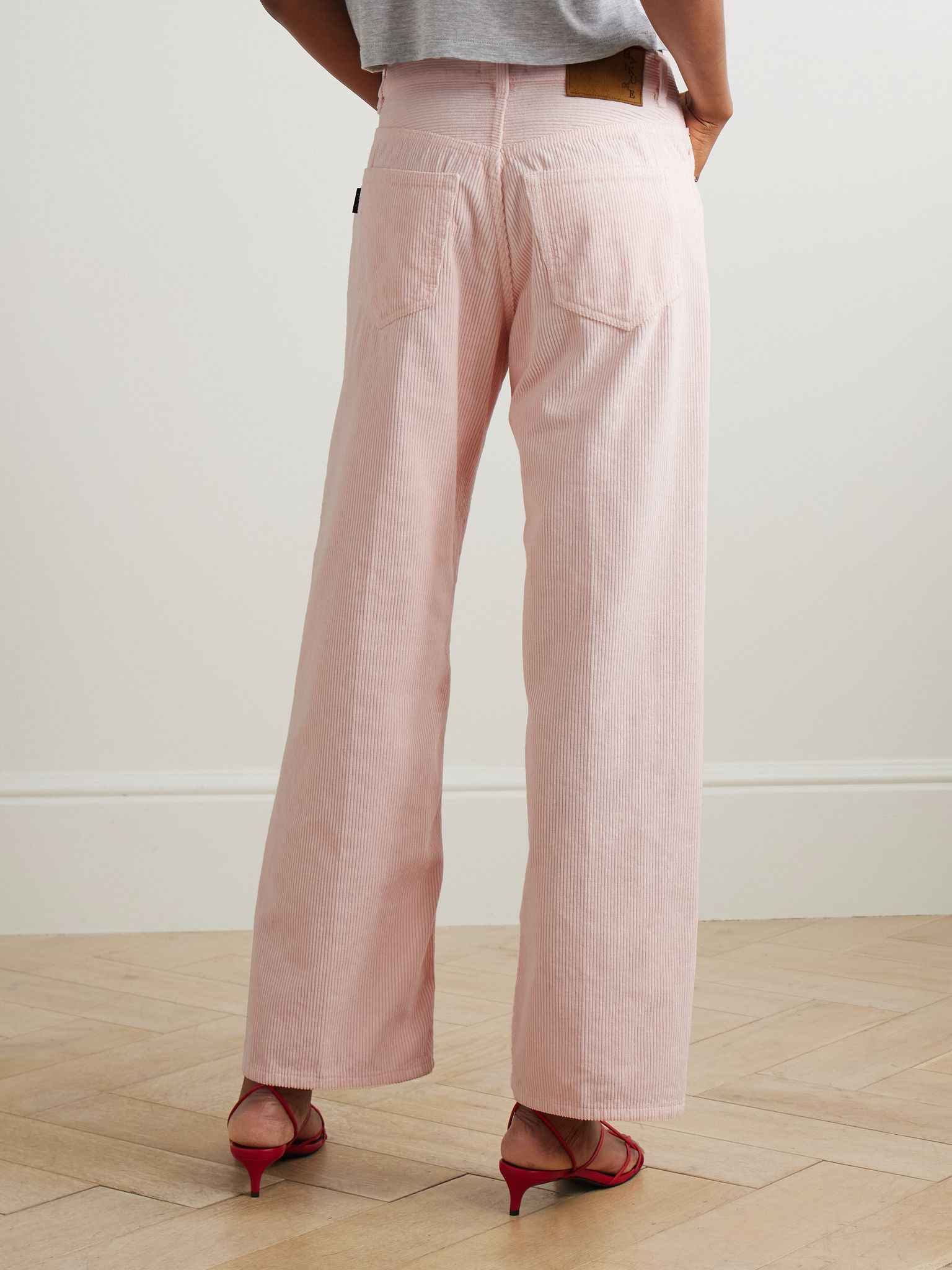 Bonnie cotton-corduroy pants Pink - 4