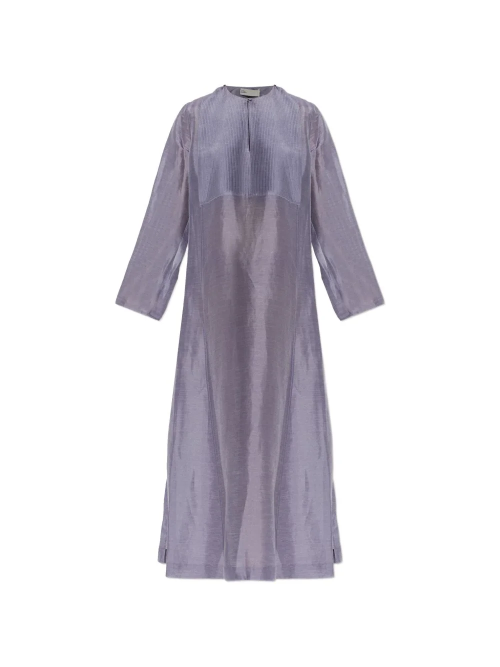 pleated button dress - 1