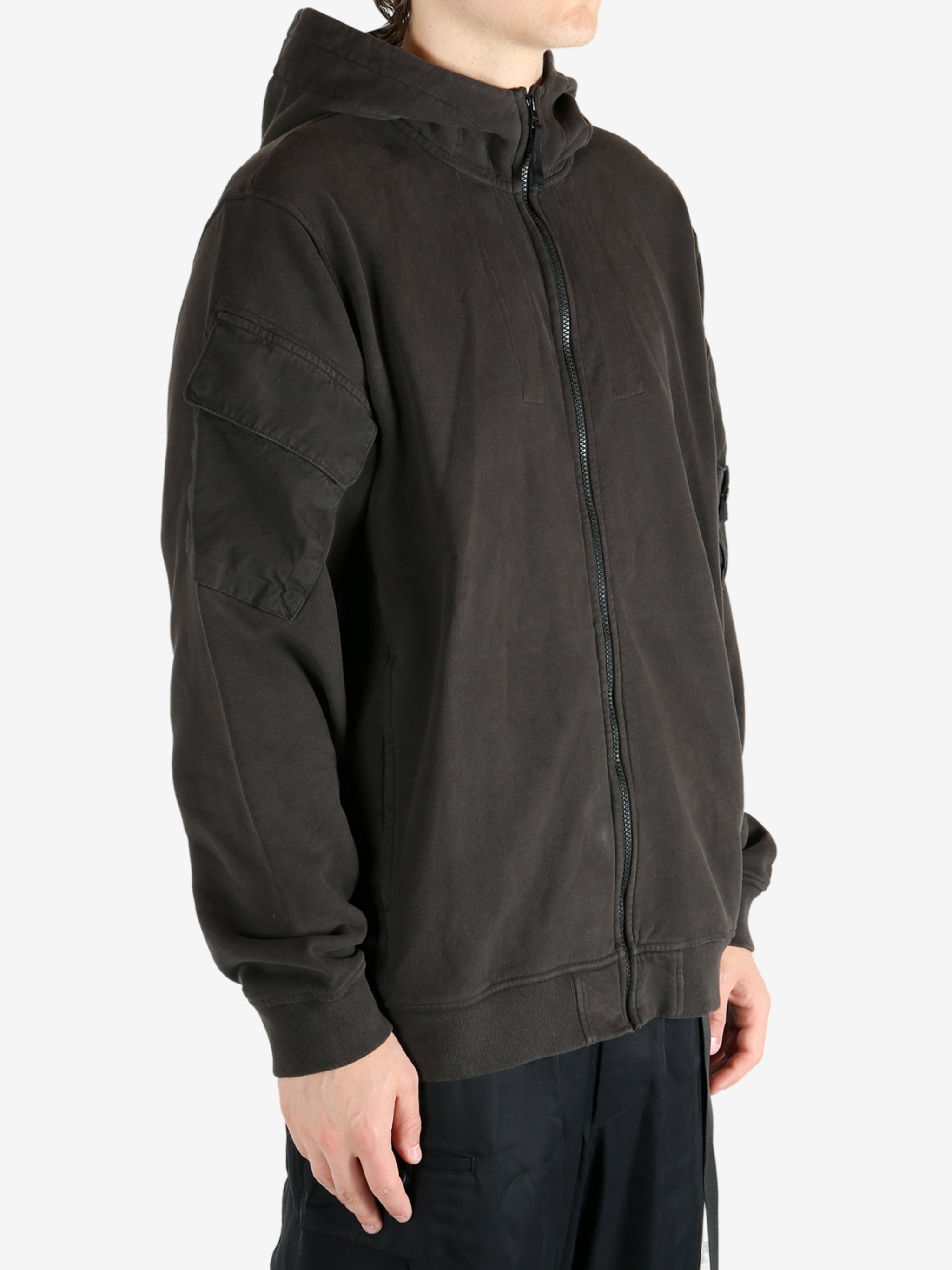 STONE ISLAND - Men Casual Hooded Zip Up Hoodie Sweater - 2