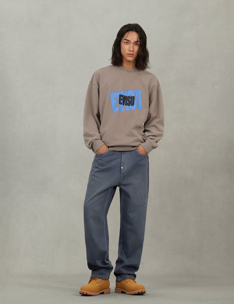 Skull Seagull Print Pockets Fashion Fit Denim Jeans 11