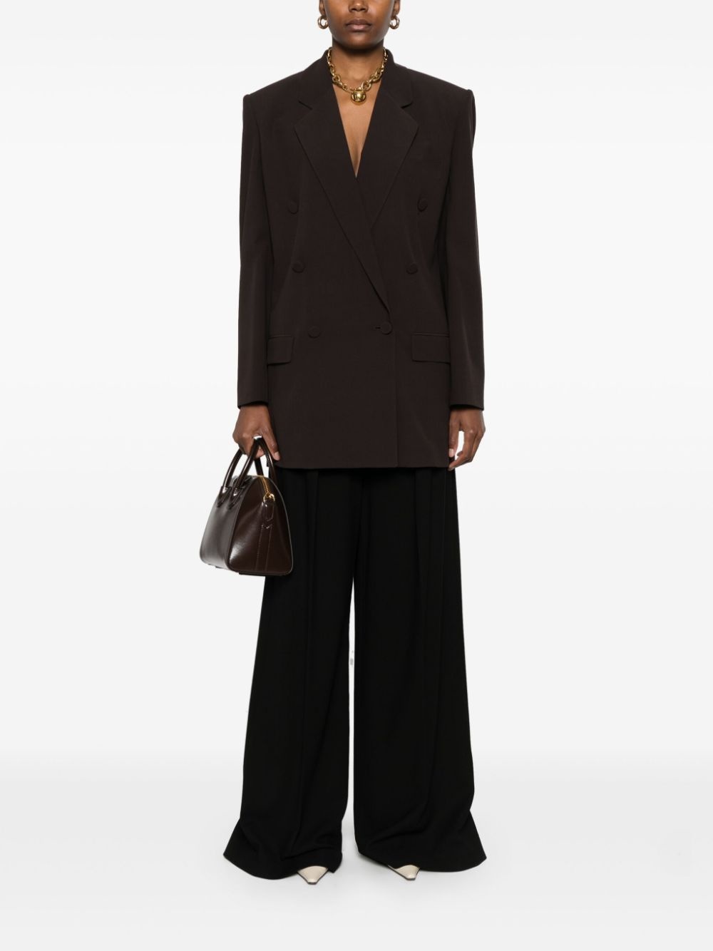 silk crepe blazer - 2