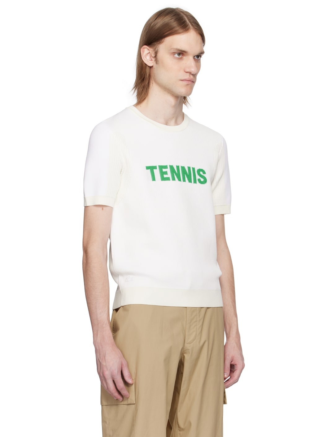 White Runway Graphic Knit T-shirt - 2