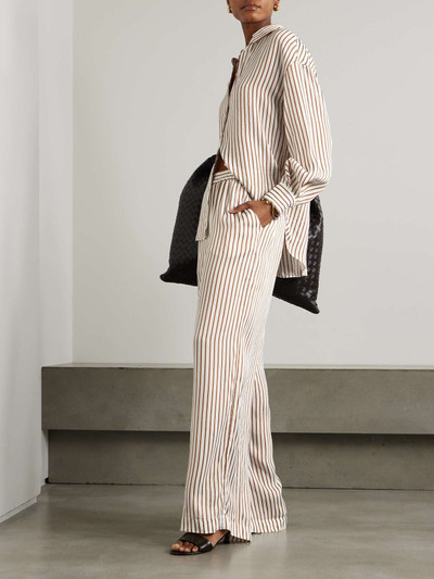 Brunello Cucinelli Striped woven wide-leg pants outlook