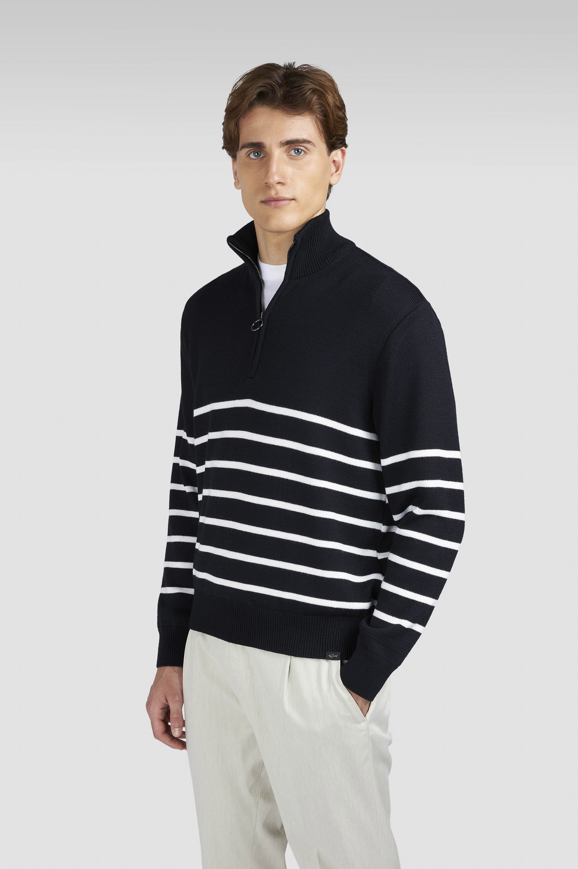 SOFT COOL TOUCH WOOL HALF ZIP SWEATER - 6