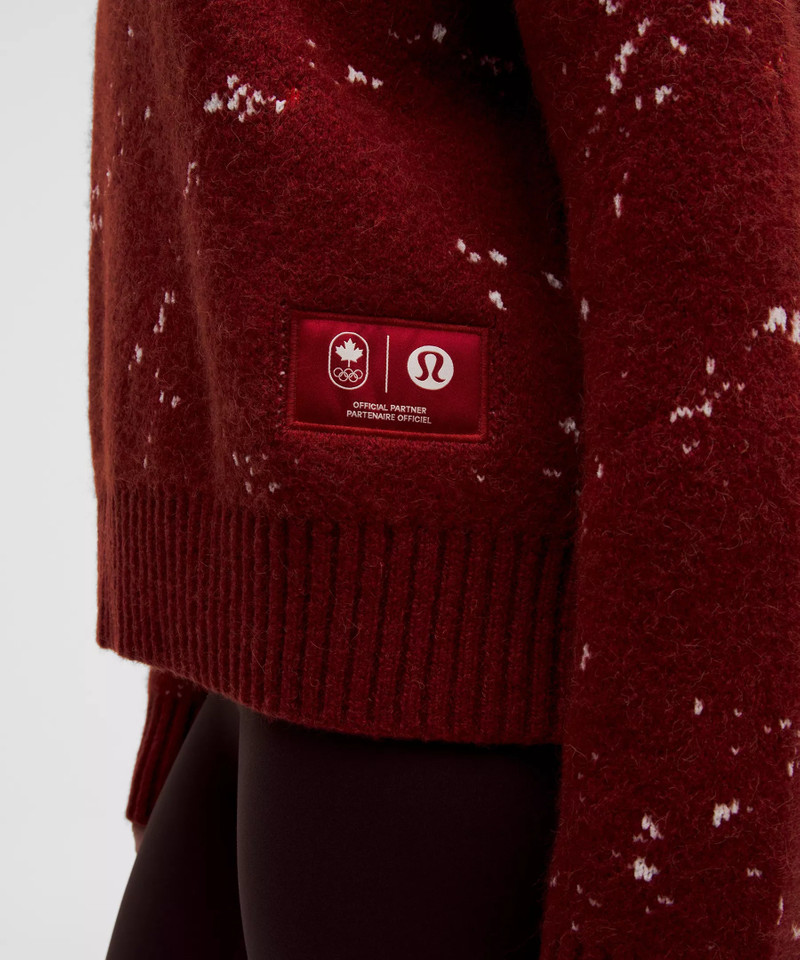 Team Canada Women's Alpaca-Blend Jacquard Sweater *COC Logo 5