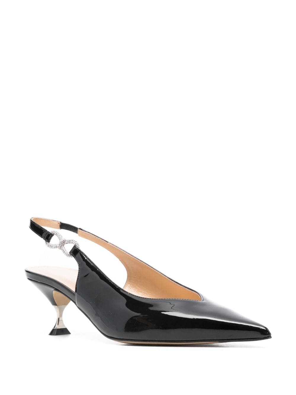 60mm crystal-bow slingback pumps - 2