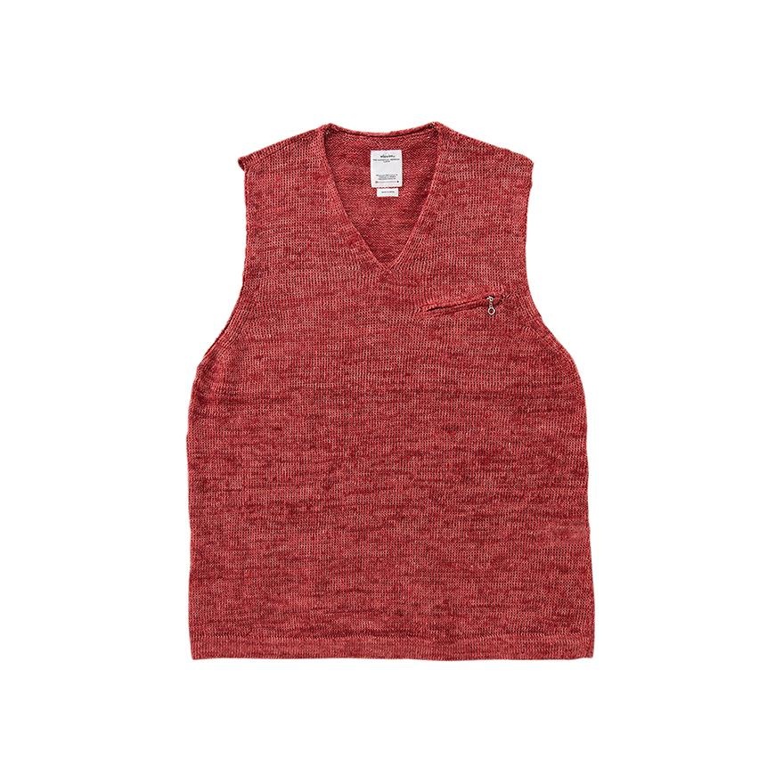 BOBET V-NECK VEST RED - 1