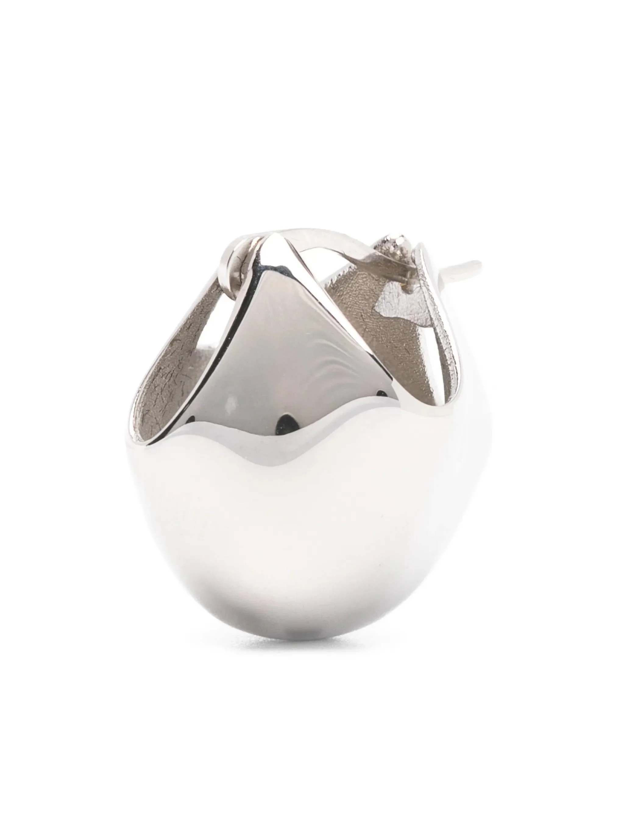 small Lotus polished earrings - 1