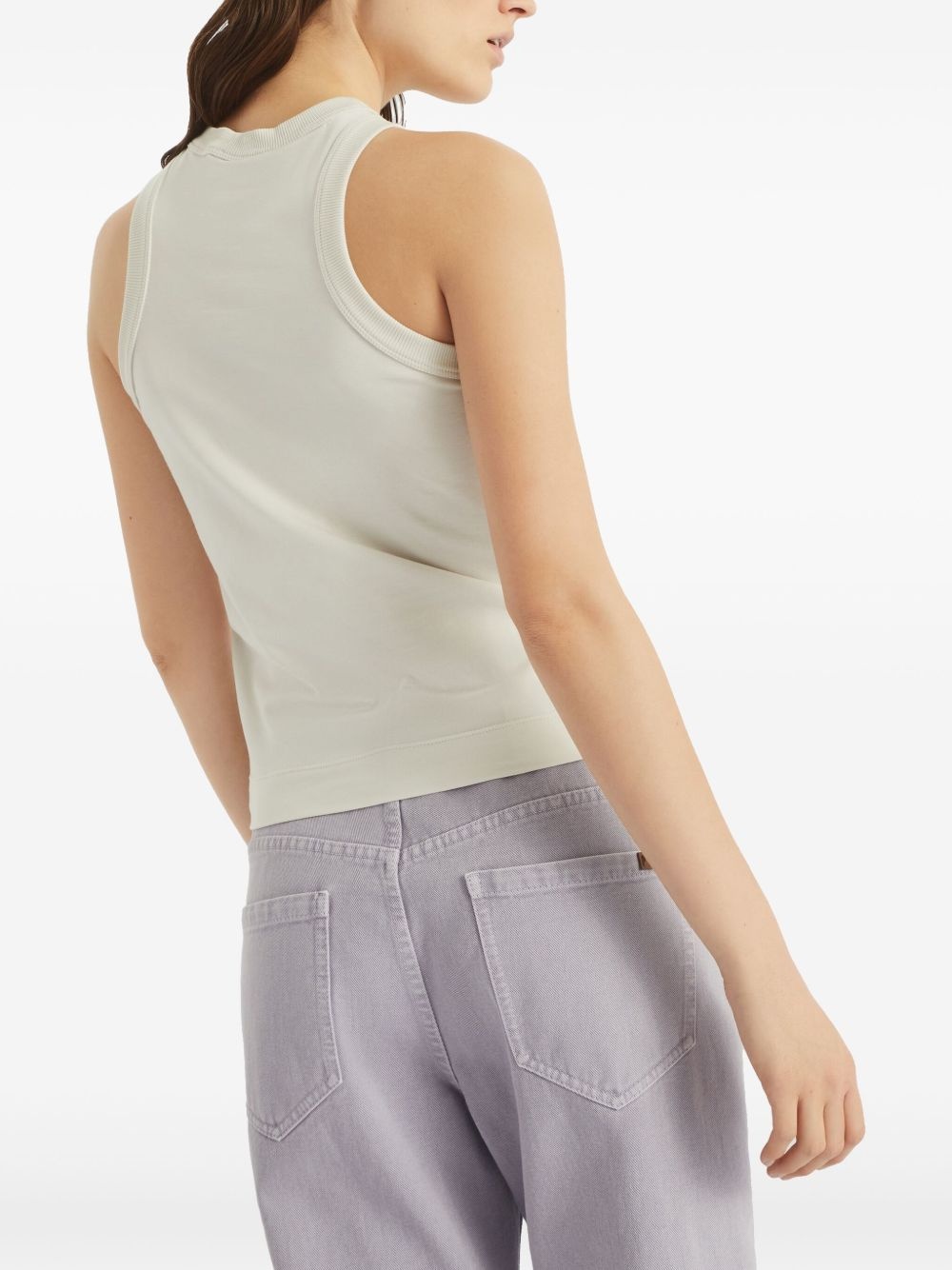 sequinned embroidered tank top - 4