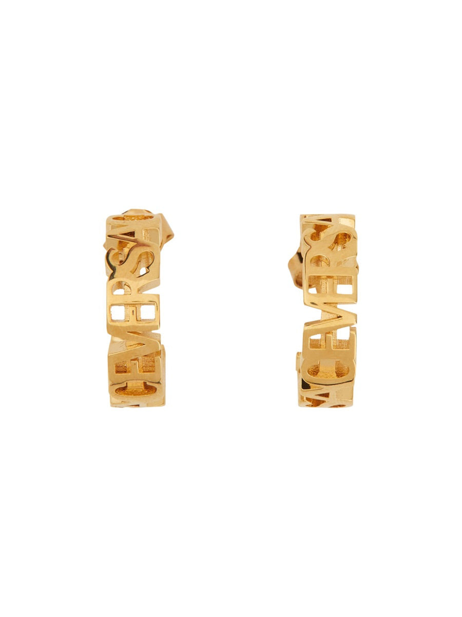 Versace Women Logo Hoop Earrings - 2