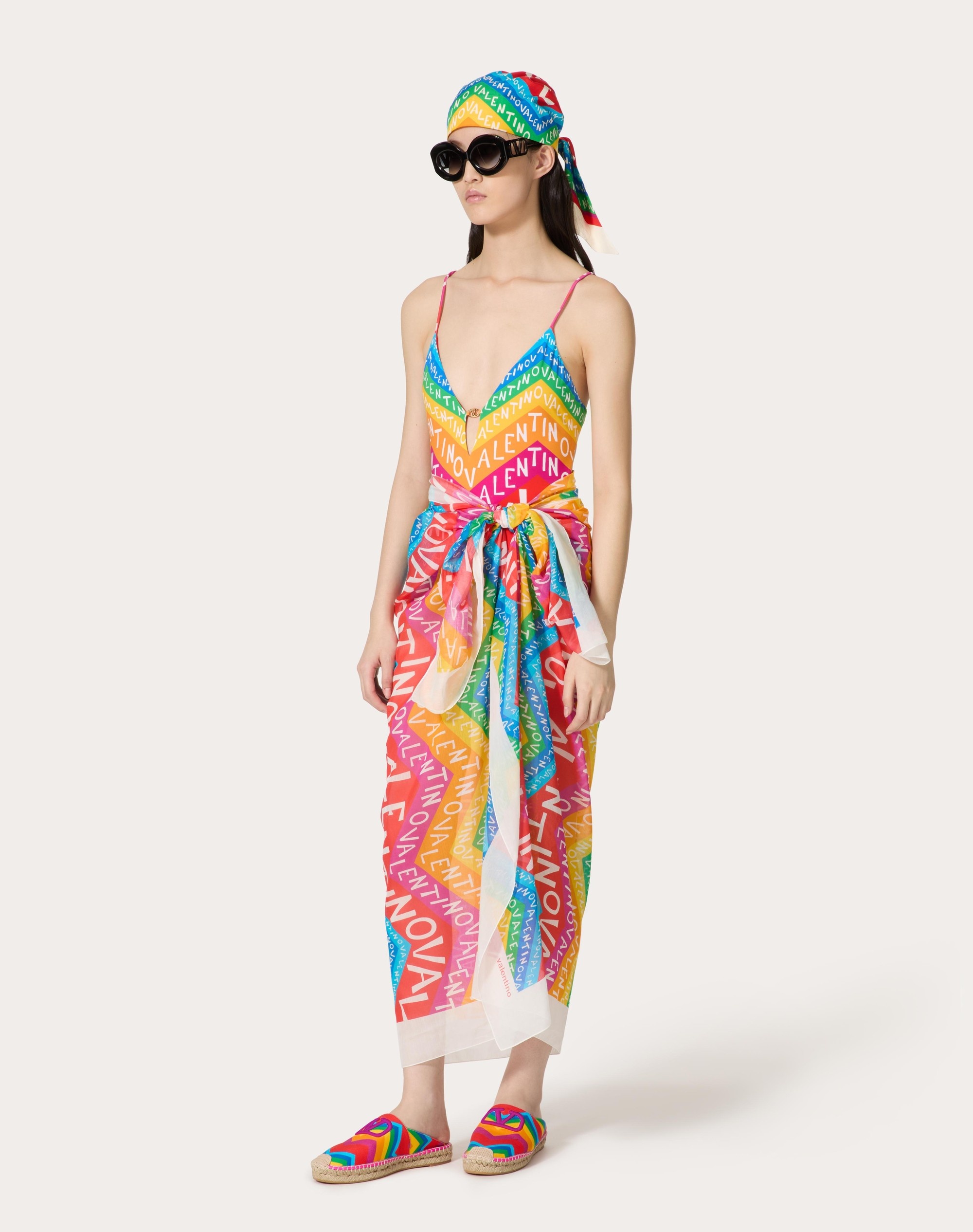 ESCAPE PAREO WITH POCHON IN COTTON AND SILK - 1