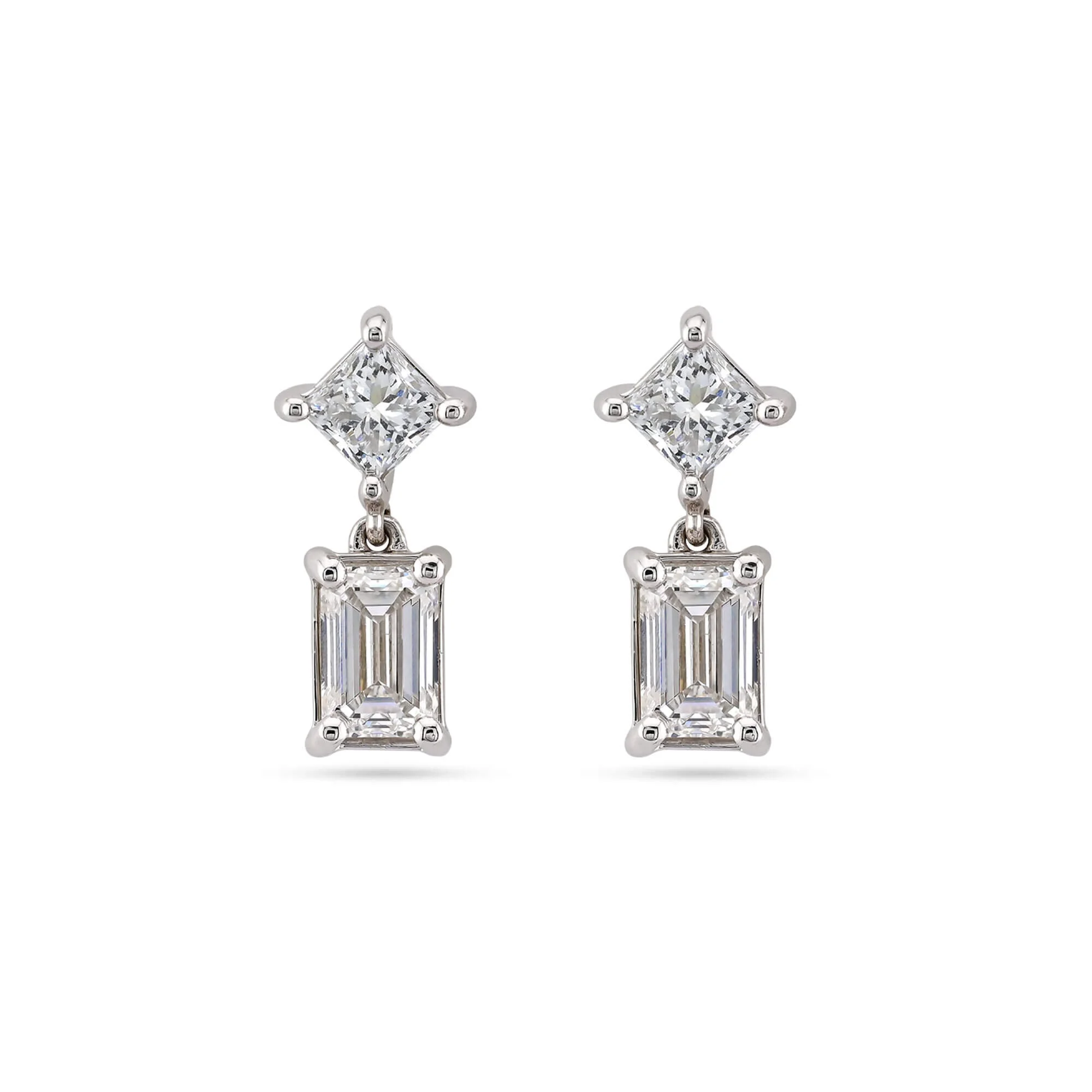 LAB-Created Looking Glass Drop Earrings - 1