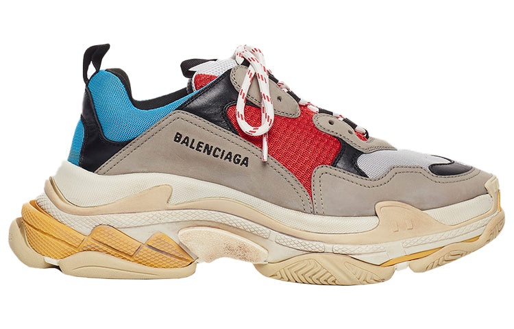 (WMNS) Balenciaga Triple S 'Blue Red' 554105W09O24365 - 2