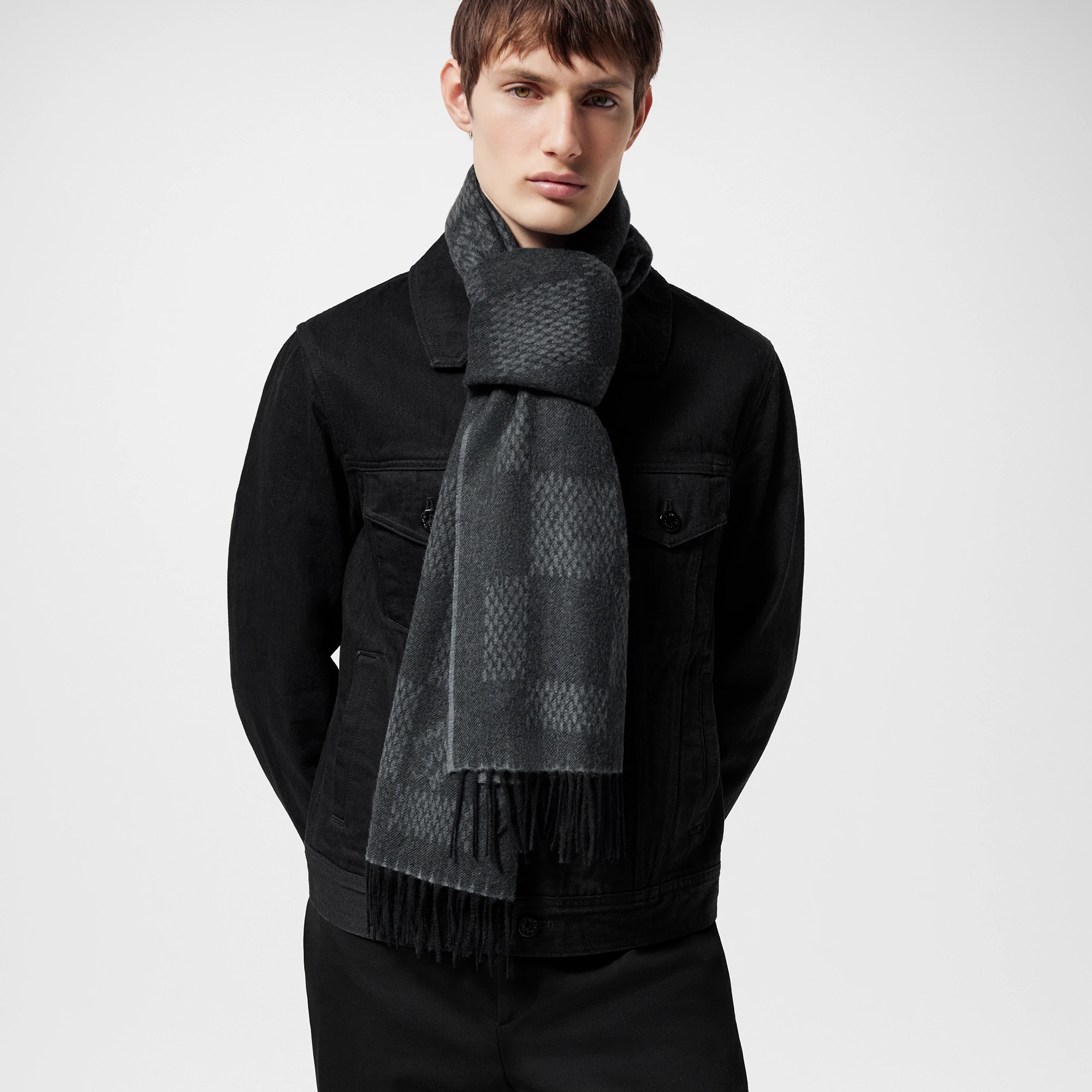 Light Damier Scarf - 4