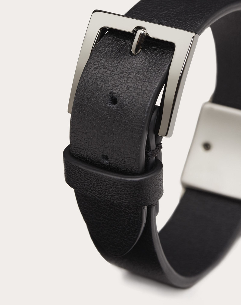 VLogo Signature Leather Bracelet 4