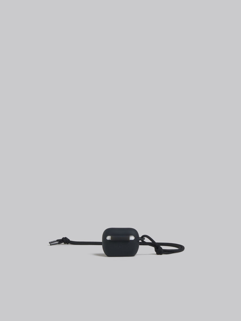 BLACK GUMMY AIR PODS CASE - 2