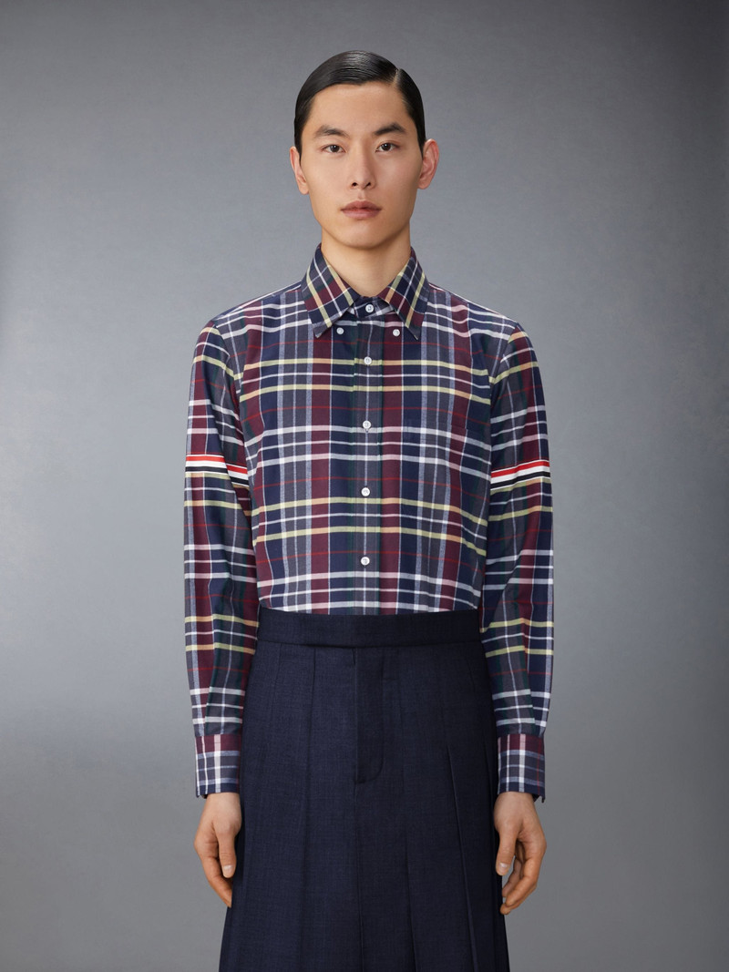 Hunting Tartan Cotton Flannel Armband Shirt 1