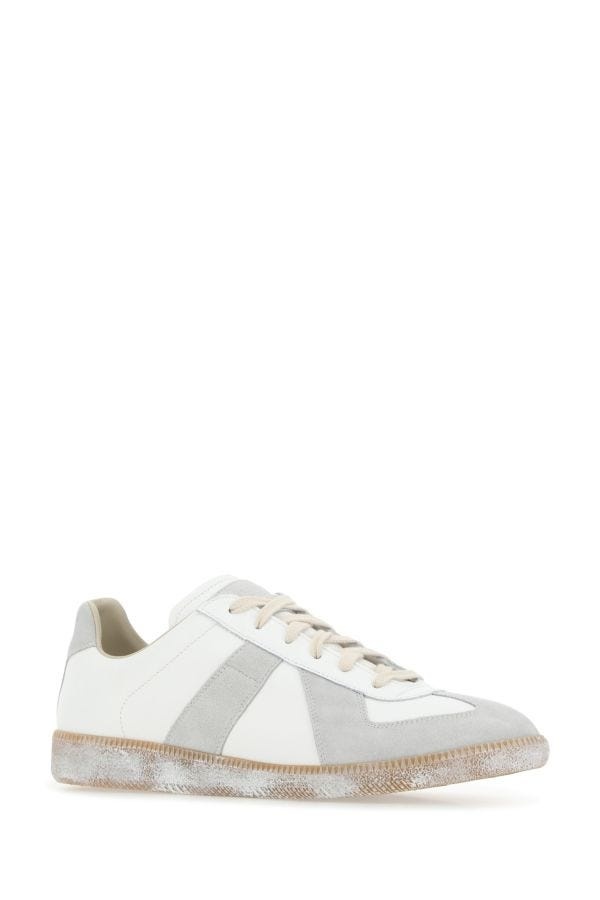 Two-tone leather Replica sneakers - 2