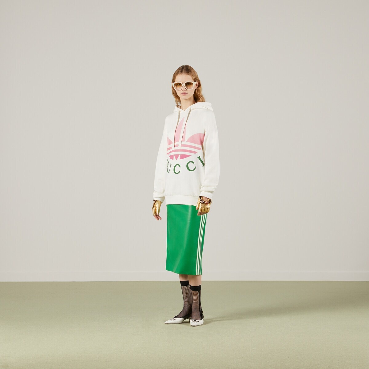 adidas x Gucci jersey hooded sweatshirt - 2