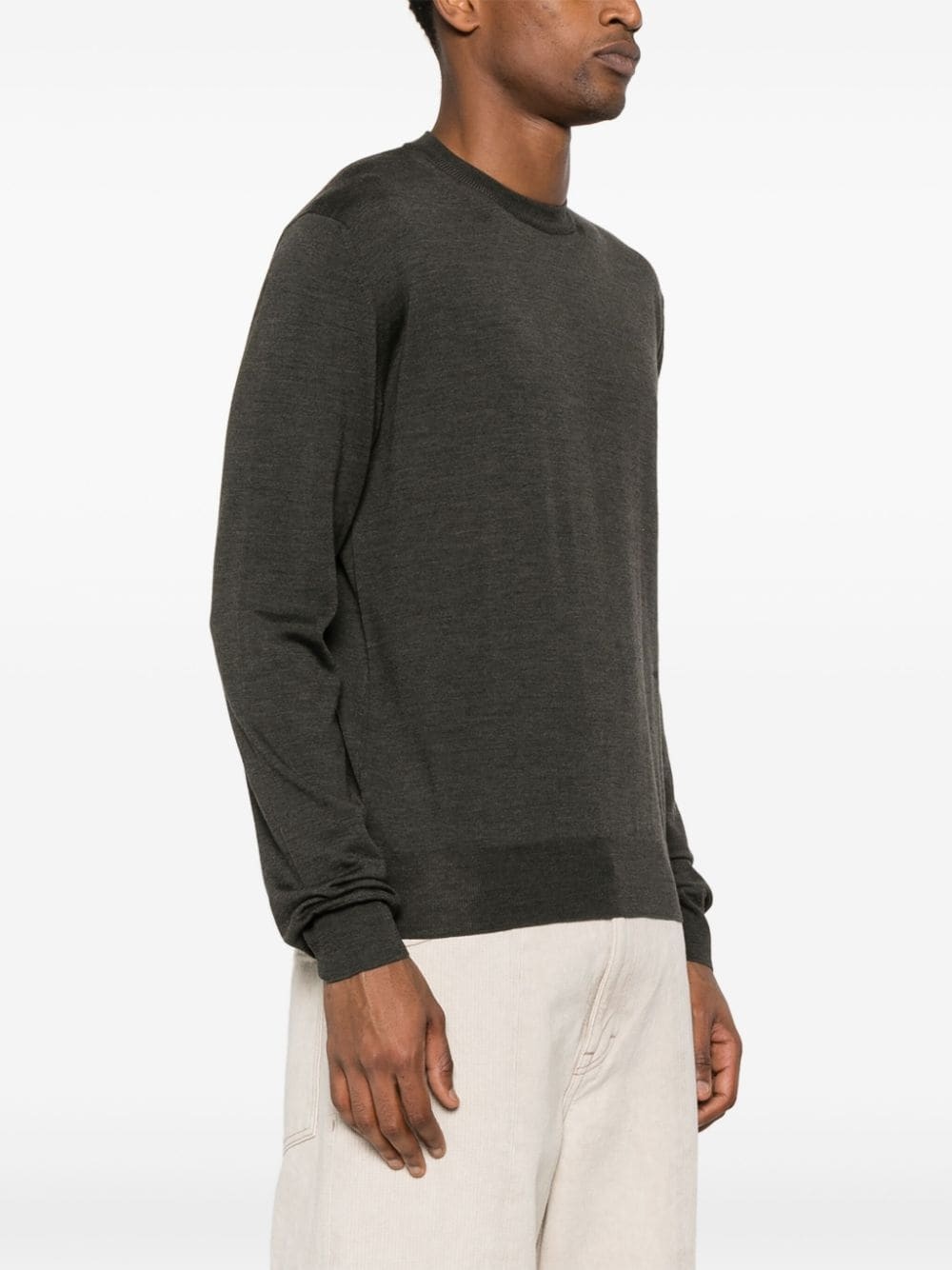 seam-detail wool jumper - 3