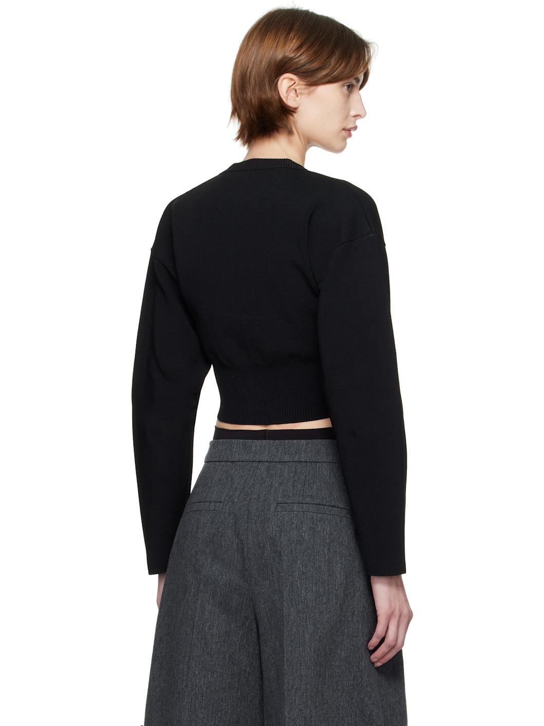 Black Matte Cardigan - 3