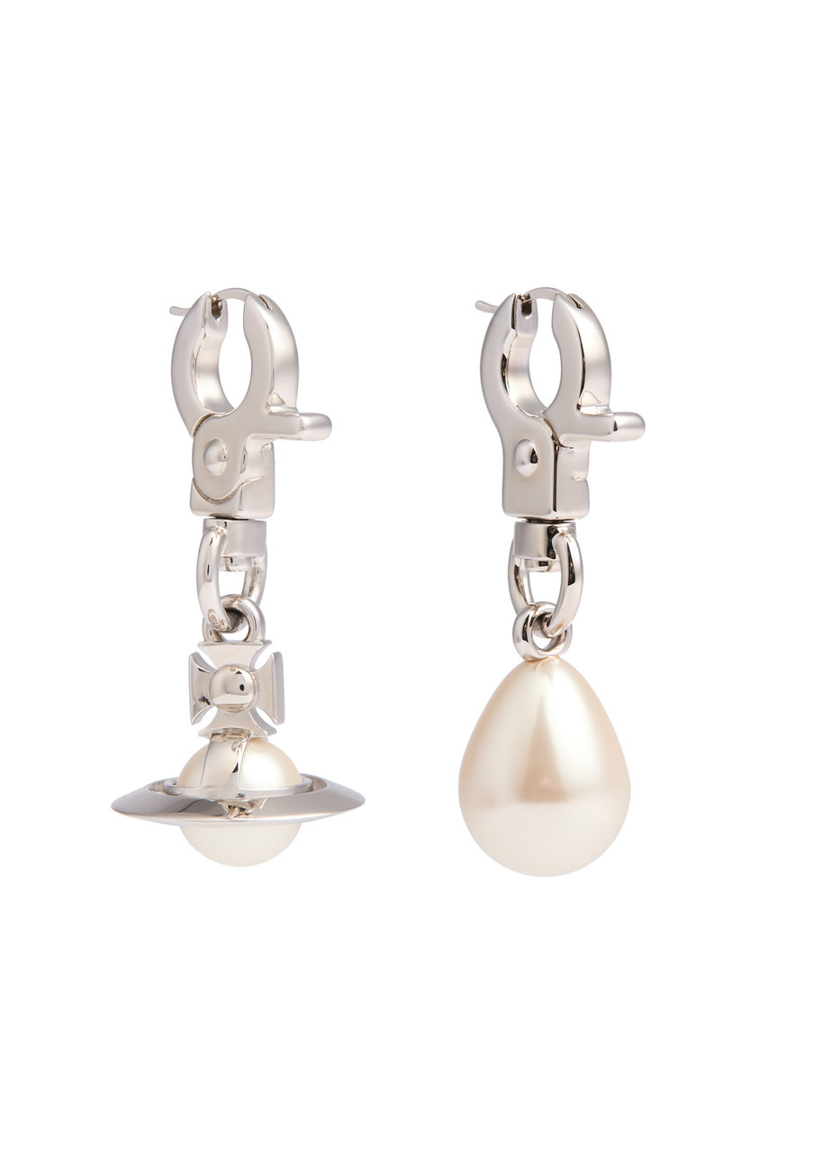 Vivienne Westwood Claude Mismatched Pearl Drop Earrings - 1