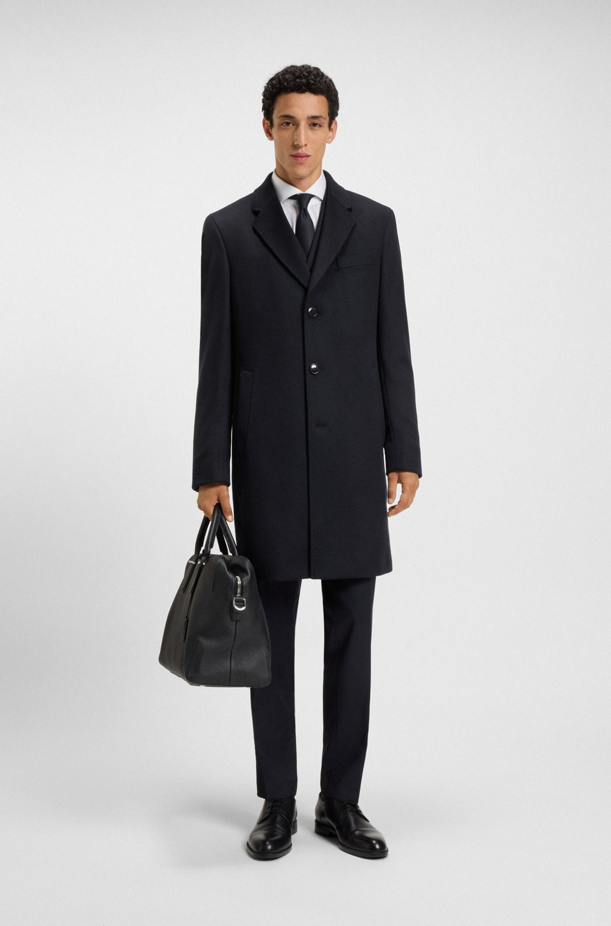REGULAR-FIT WOOL AND CASHMERE COAT - 2