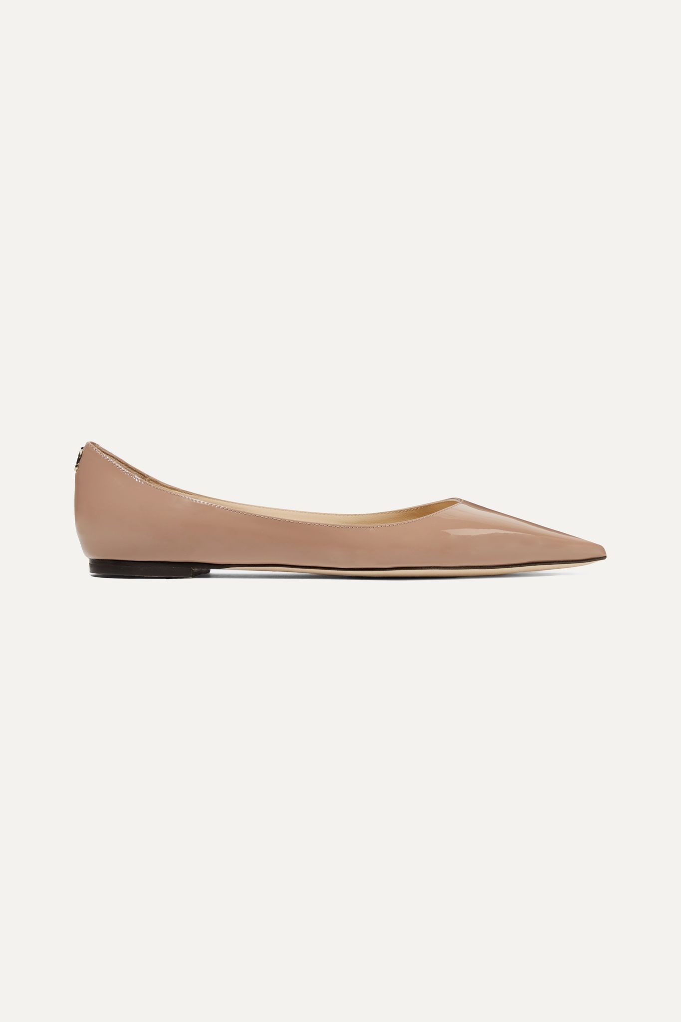 Love patent-leather point-toe flats - 1