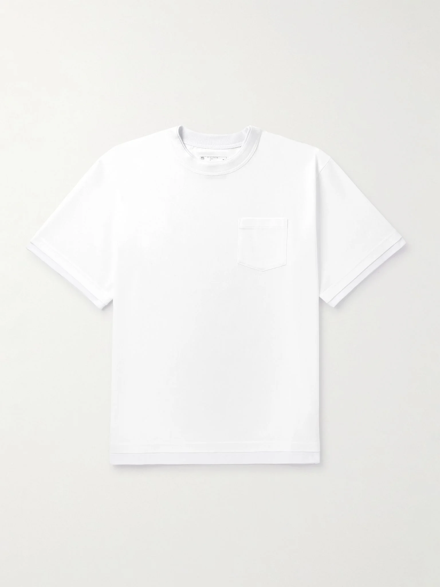 Layered Cotton-Jersey T-Shirt White - 1