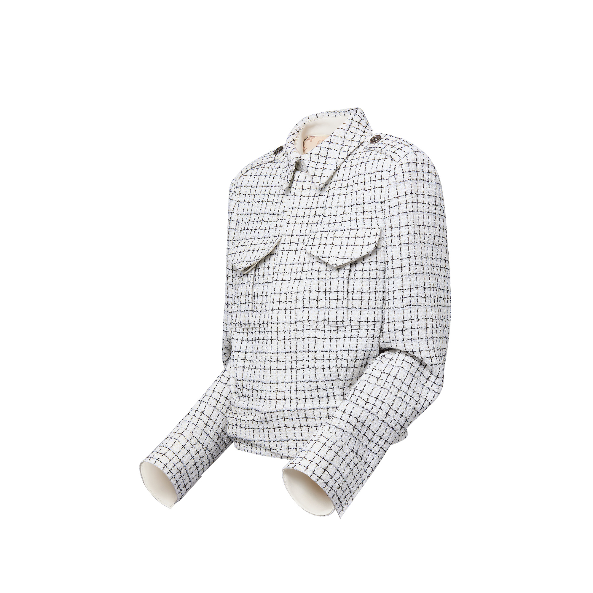 Sequin Tweed Cropped Jacket - 2