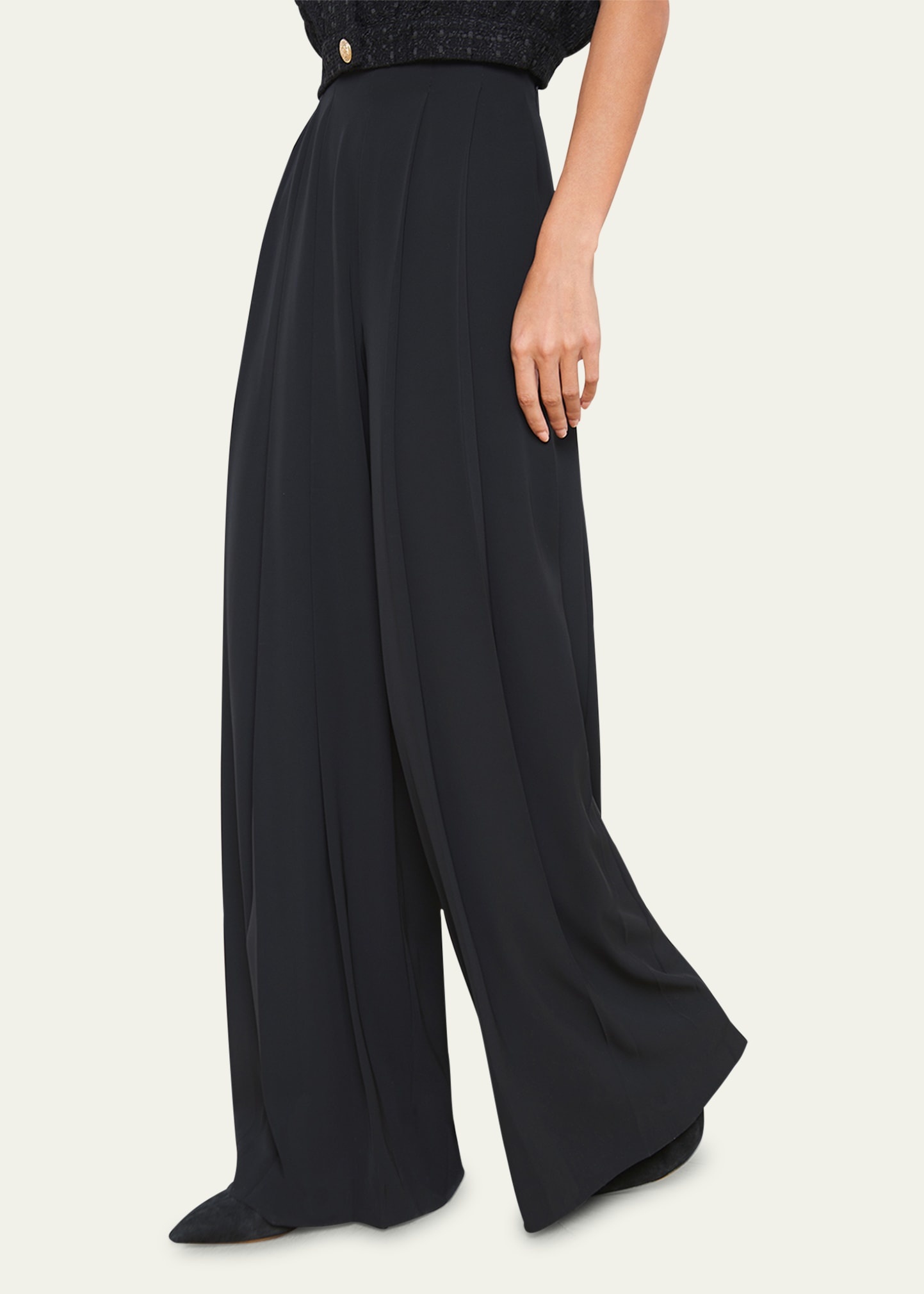 Nova Mid-Rise Wide-Leg Pleated Pants - 4