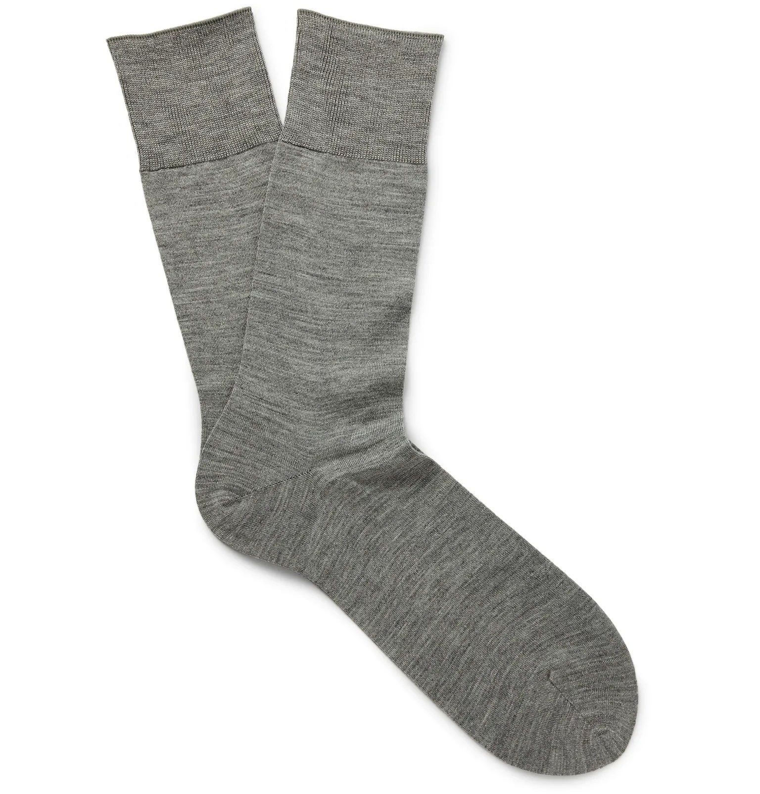 Mélange Merino Wool-Blend Socks - 1