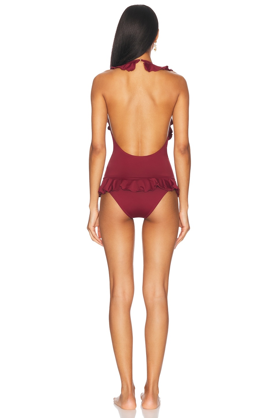 Ruffled One Piece Swimsuit - 4