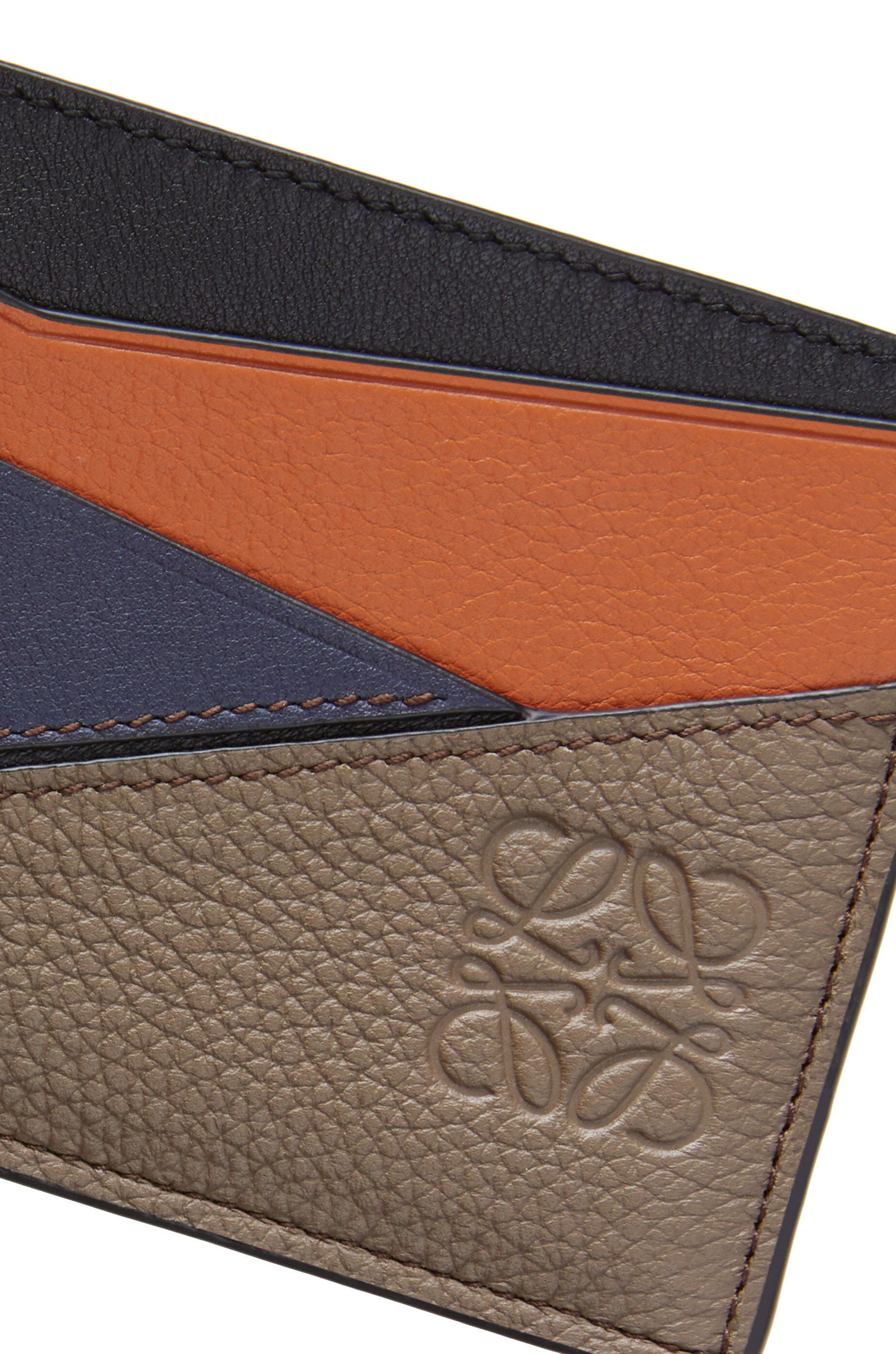 Puzzle plain cardholder in classic calfskin - 4