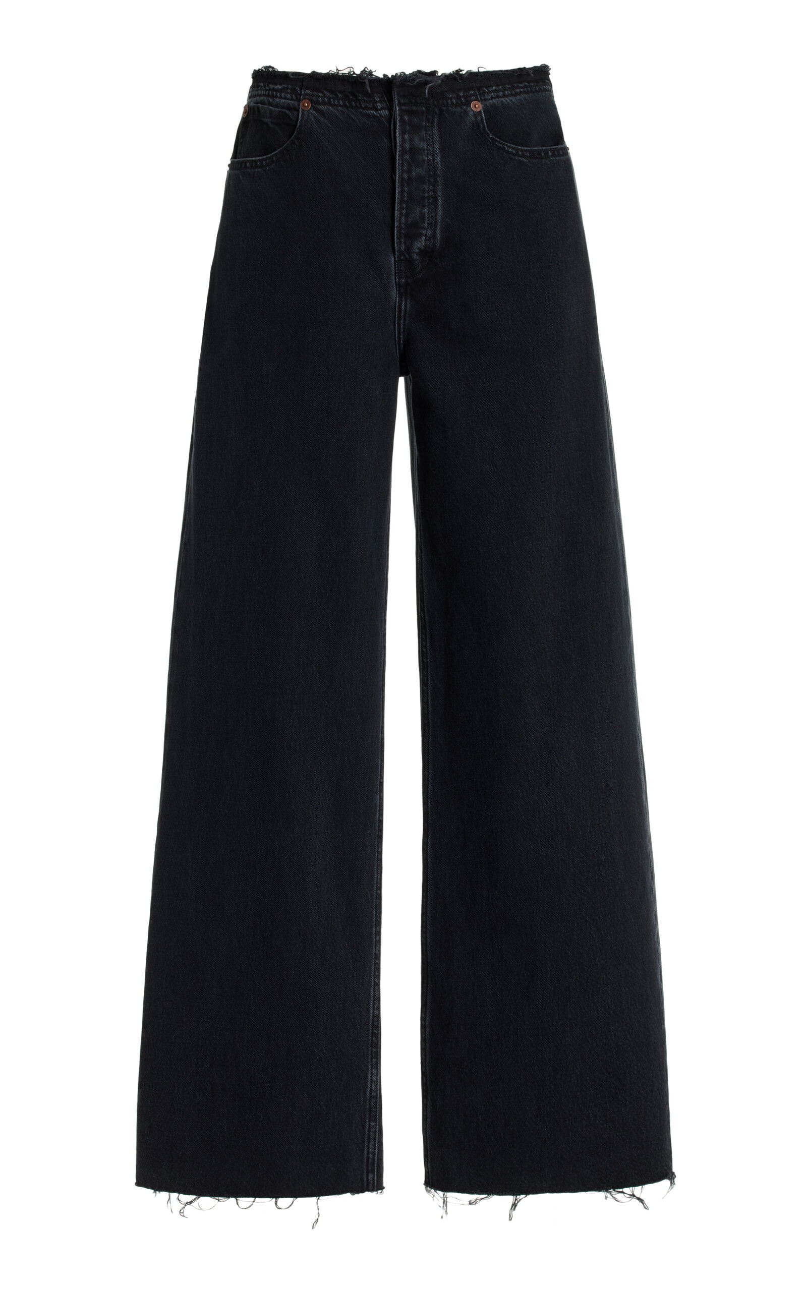 The Baggy Rigid Low-Rise Wide-Leg Jeans black - 1