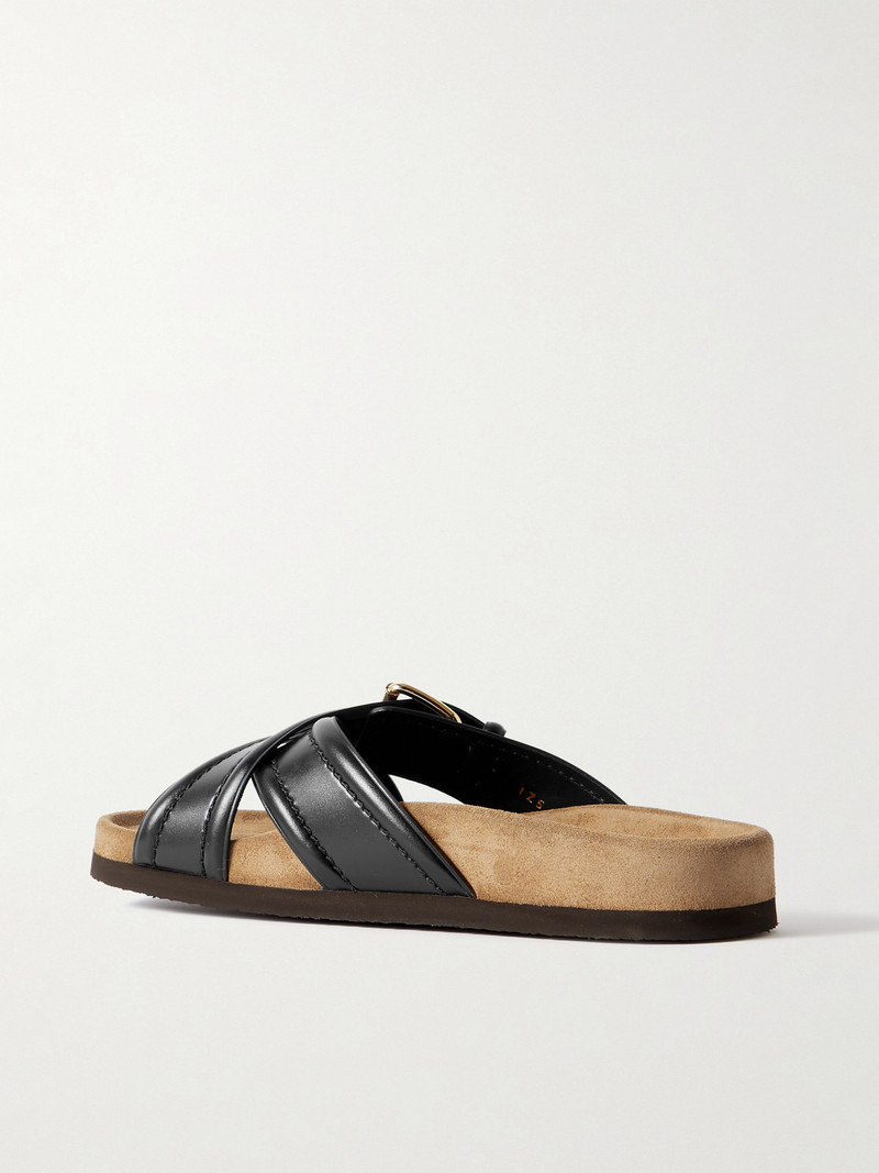 Fussfriend Buckled Leather Slides 3