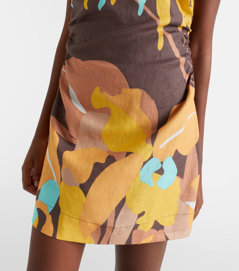 Marga floral one-shoulder linen minidress 5